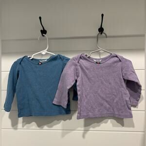 bundle of boden long sleeve tshirts blue purple 12-18 months